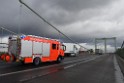 Schwerer LKW VU PKlemm A 4 Rich Olpe auf der Rodenkirchener Bruecke P164